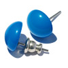 1 Paar Polaris Ohrstecker Halbkugel 10mm Blau opak